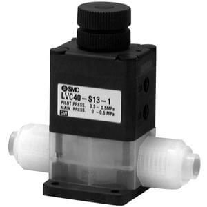 LVC Пневмоуправляемый клапан для химически активных и особо чистых сред, интегрированные фитинги, индивидуального монтажа